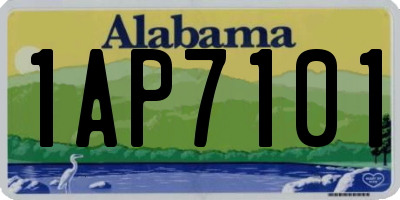 AL license plate 1AP7101