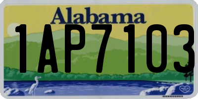 AL license plate 1AP7103