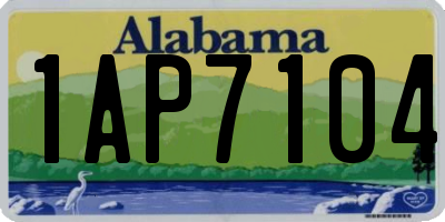AL license plate 1AP7104
