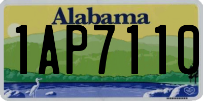 AL license plate 1AP7110