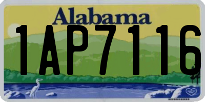 AL license plate 1AP7116