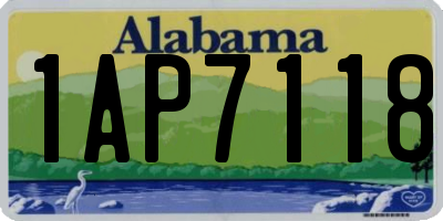 AL license plate 1AP7118