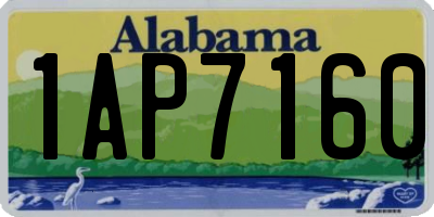 AL license plate 1AP7160