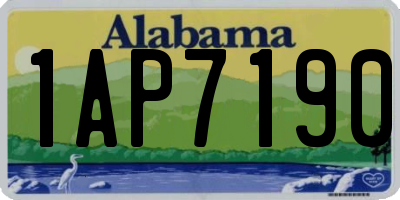 AL license plate 1AP7190