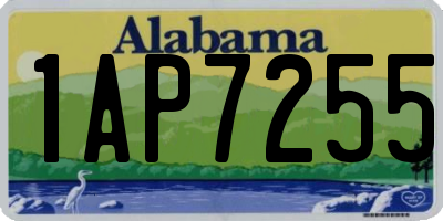 AL license plate 1AP7255
