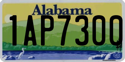 AL license plate 1AP7300
