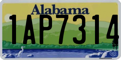 AL license plate 1AP7314