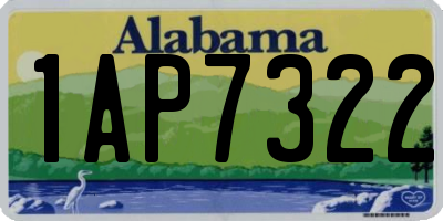 AL license plate 1AP7322