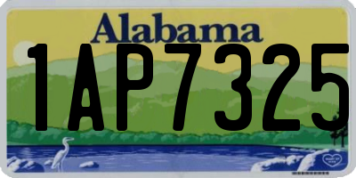 AL license plate 1AP7325
