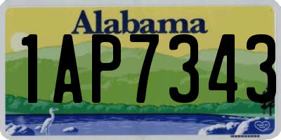 AL license plate 1AP7343