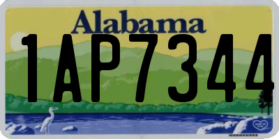 AL license plate 1AP7344