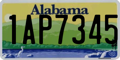 AL license plate 1AP7345