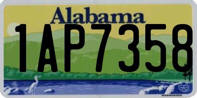 AL license plate 1AP7358