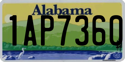AL license plate 1AP7360