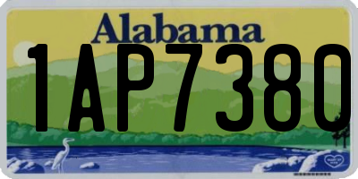 AL license plate 1AP7380