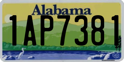 AL license plate 1AP7381