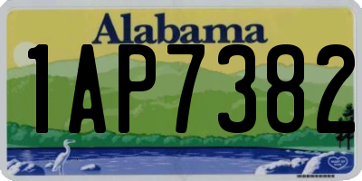 AL license plate 1AP7382