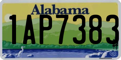 AL license plate 1AP7383