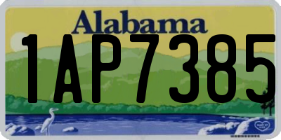 AL license plate 1AP7385