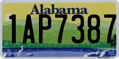 AL license plate 1AP7387
