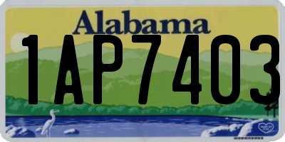 AL license plate 1AP7403