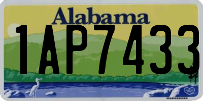 AL license plate 1AP7433