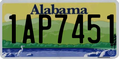 AL license plate 1AP7451