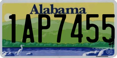 AL license plate 1AP7455
