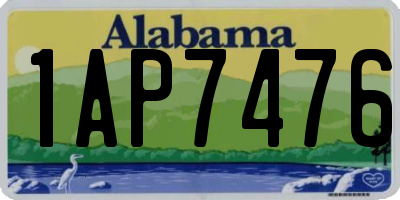 AL license plate 1AP7476