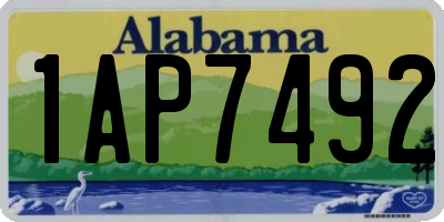 AL license plate 1AP7492