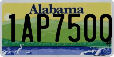 AL license plate 1AP7500