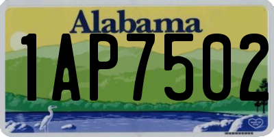 AL license plate 1AP7502
