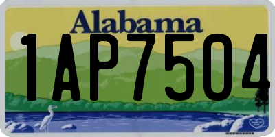 AL license plate 1AP7504