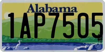 AL license plate 1AP7505