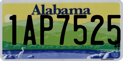 AL license plate 1AP7525