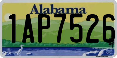 AL license plate 1AP7526