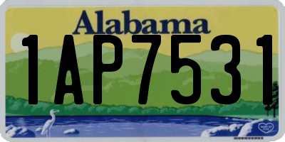 AL license plate 1AP7531