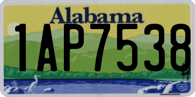 AL license plate 1AP7538