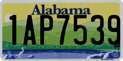 AL license plate 1AP7539
