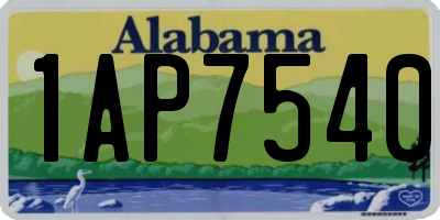 AL license plate 1AP7540