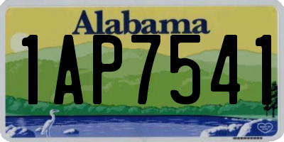 AL license plate 1AP7541