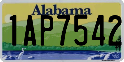 AL license plate 1AP7542