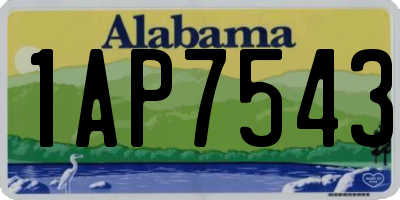 AL license plate 1AP7543