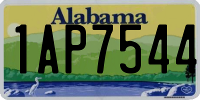 AL license plate 1AP7544