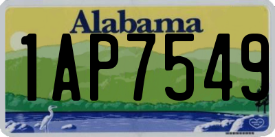 AL license plate 1AP7549