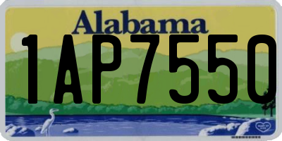 AL license plate 1AP7550