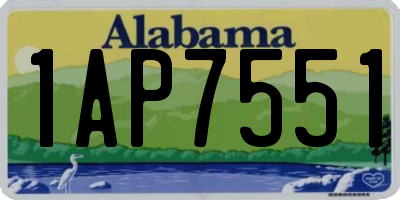 AL license plate 1AP7551