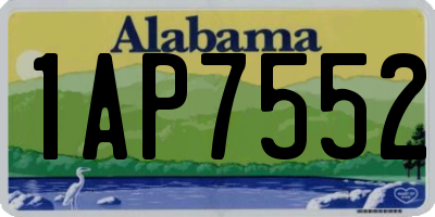 AL license plate 1AP7552