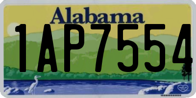 AL license plate 1AP7554