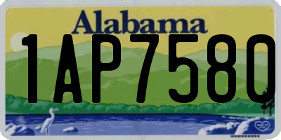 AL license plate 1AP7580